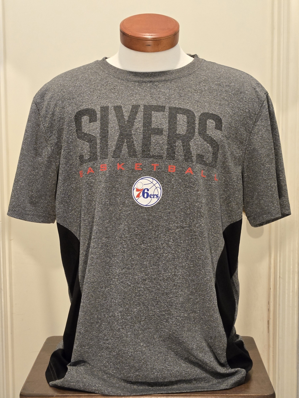 76ers Basketball Tee,black and gray, Source Unknown